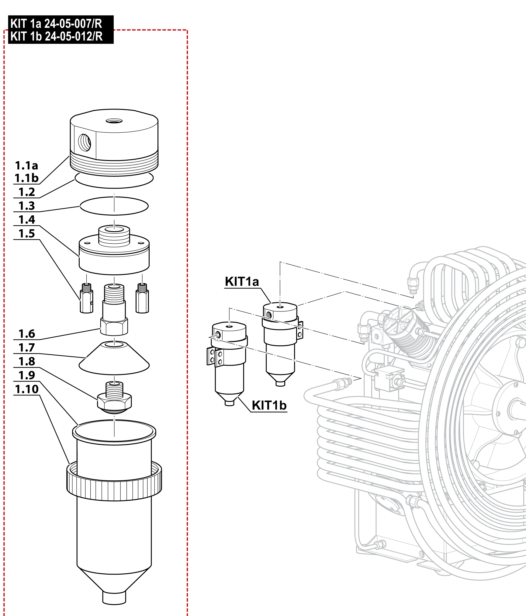 разделитель конденсата компрессора